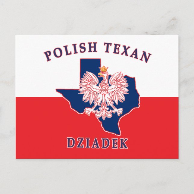 Polnisch Texan Dziadek Postkarte (Vorderseite)