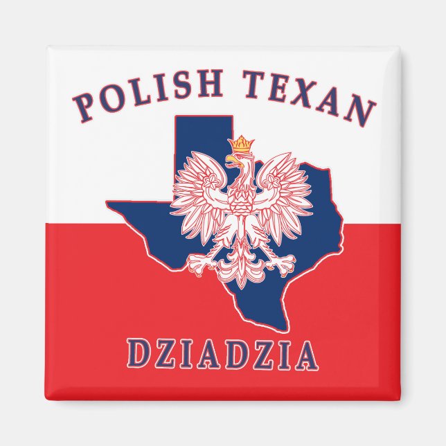 Polnisch Texan Dziadzia Magnet (Vorne)