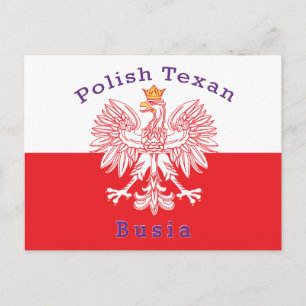 Polnisch Texan Eagle Busia Postkarte