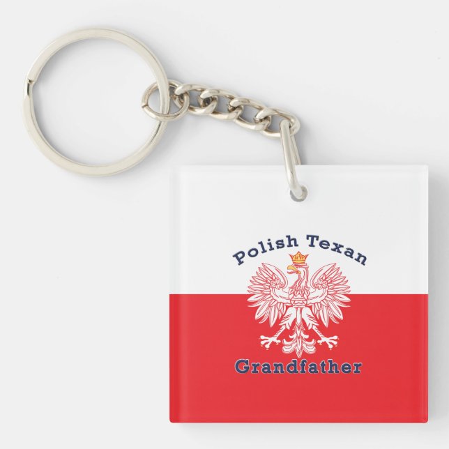 Polnisch Texan Eagle Großvater Schlüsselanhänger (Vorderseite)