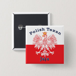 Polnisch Texan Eagle Jaja Button