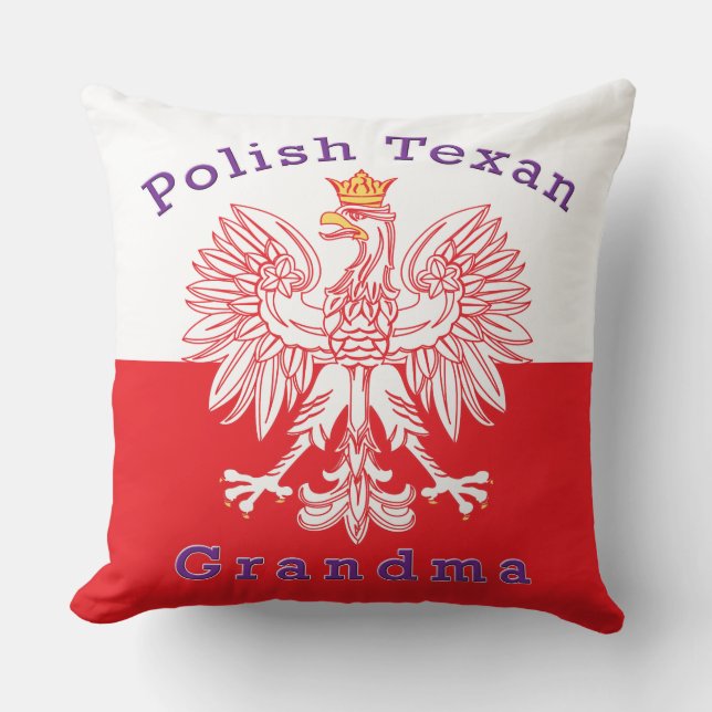 Polnisch Texan Eagle Oma Kissen (Vorderseite)