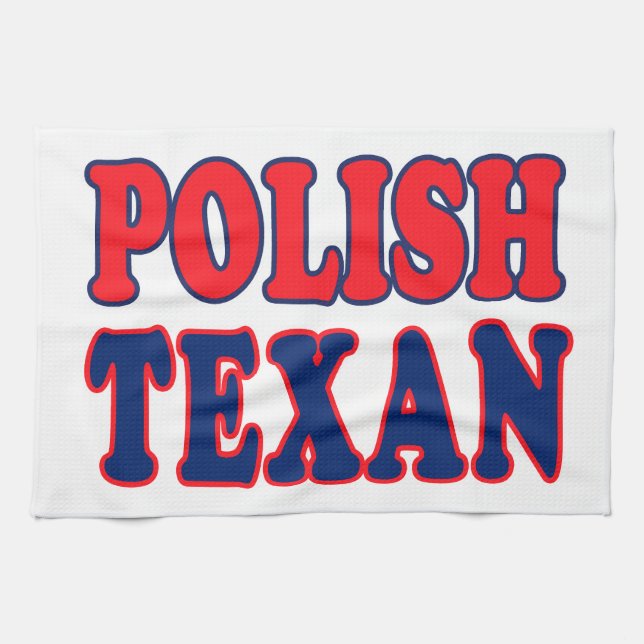 Polnisch Texan Geschirrtuch (Horizontal)
