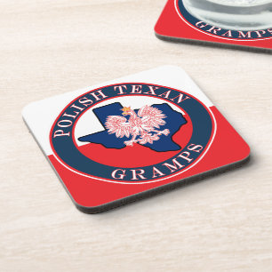 Polnisch Texan Gramps Round Getränkeuntersetzer