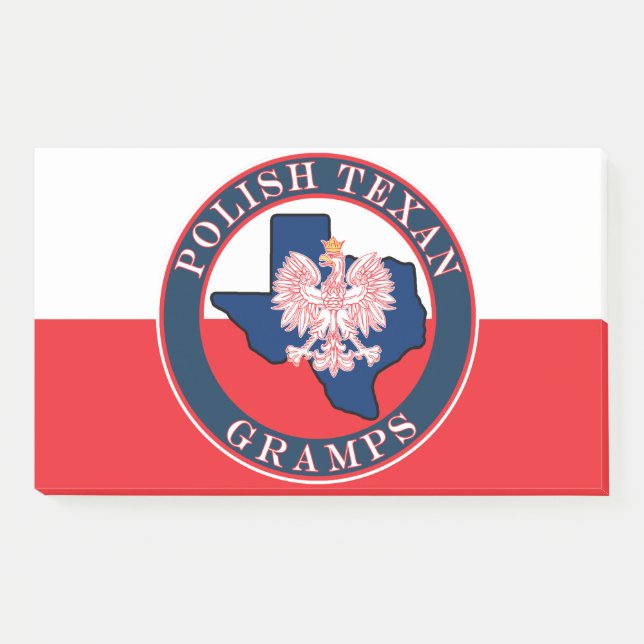 Polnisch Texan Gramps Round Post-it Klebezettel (Vorderseite)
