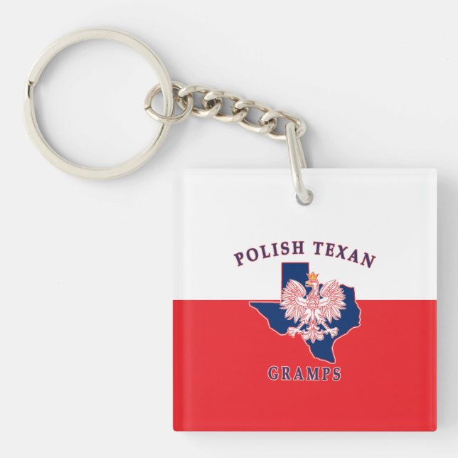 Polnisch Texan Gramps Schlüsselanhänger (Vorderseite)