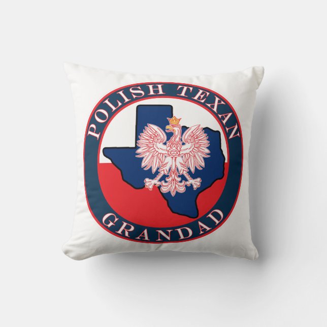 Polnisch Texan Grandad Round Kissen (Vorderseite)