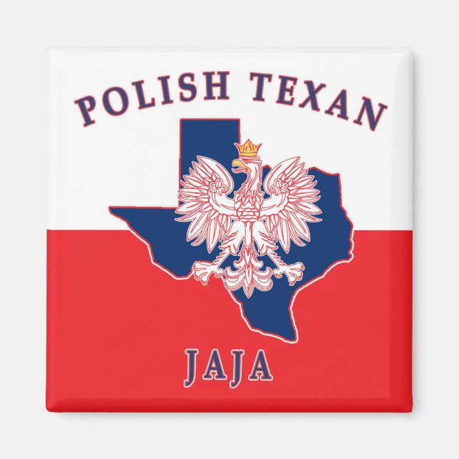Polnisch Texan Jaja Magnet (Vorne)