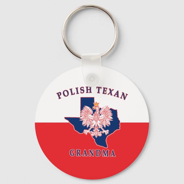 Polnisch Texan Oma Schlüsselanhänger (Vorderseite)