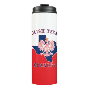Polnisch Texan Opa Thermosbecher