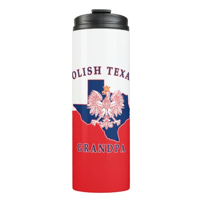 Polnisch Texan Opa Thermosbecher (Vorderseite)