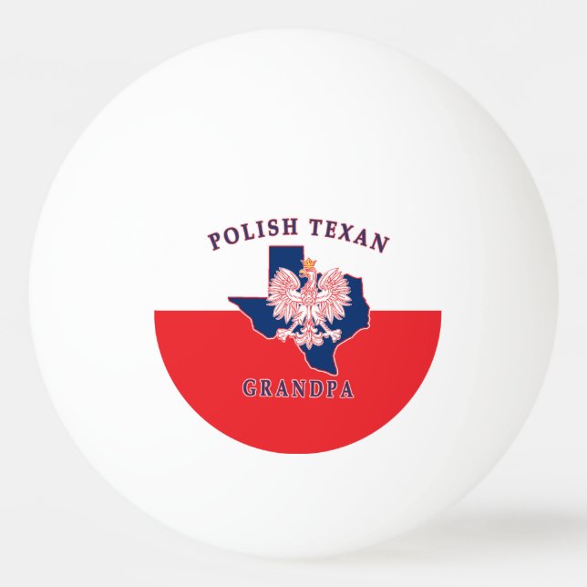 Polnisch Texan Opa Tischtennisball (Vorderseite)