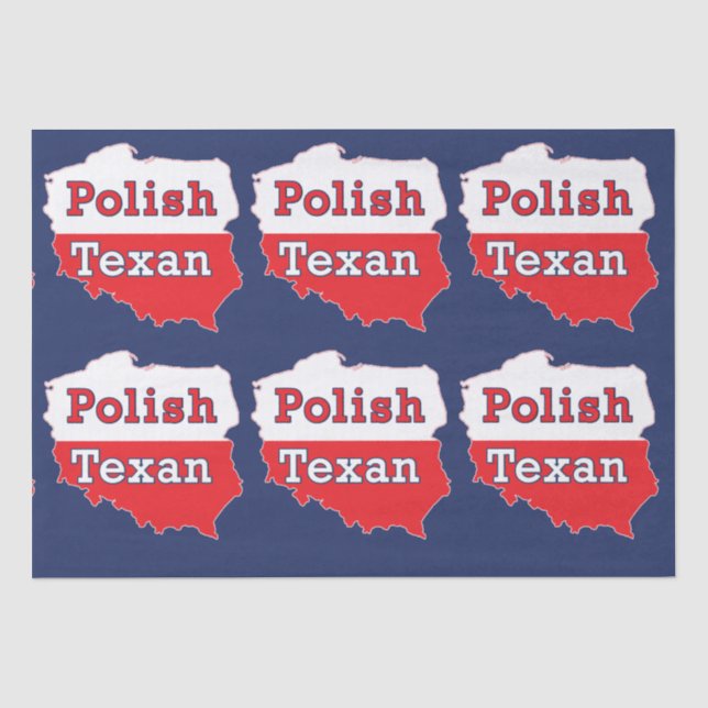 Polnisch Texan Polen Karte Seidenpapier (Vorderseite)