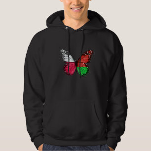 Polnisch-weißrussische Flaggenschmetterling Hoodie