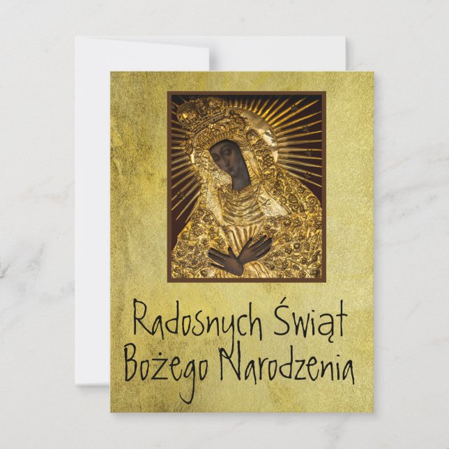 Polnisch Wesołych Świąt Frohe Weihnachtszeit Jungf (Vorderseite)