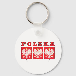 Polnische Adler-Schilde Schlüsselanhänger