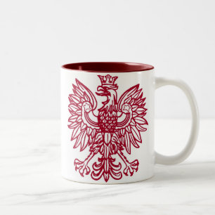 Polnische Adler-Wappen-Kaffee-Tasse Zweifarbige Tasse