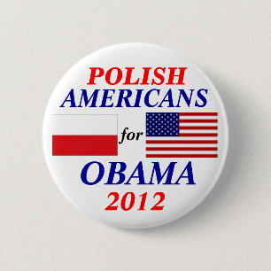 Polnische Amerikaner für Obama Button