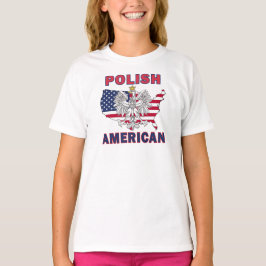 Polnische amerikanische Karte T-Shirt