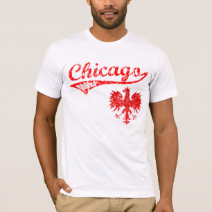 Polnische Baseballart Chicagos T-Shirt