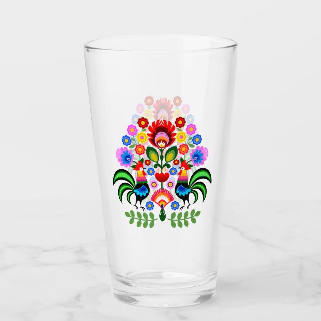 Polnische Blume. Glas (Vorderseite)
