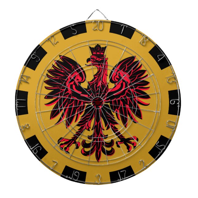Polnische Dartboard-, Adler- und Flag-Darts / Spie Dartscheibe (vorne)