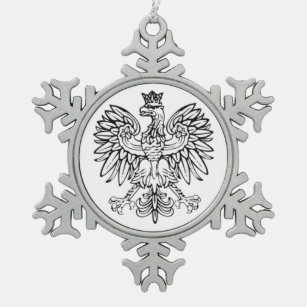 Polnische Eagle-Zinn-Verzierung Schneeflocken Zinn-Ornament
