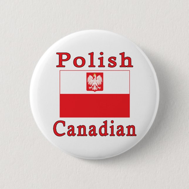 Polnische Falkenflagge Button (Vorderseite)