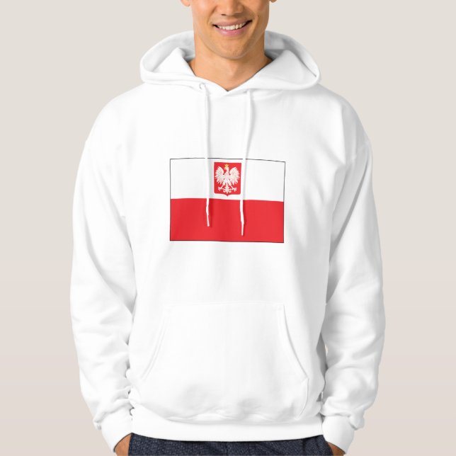 Polnische Falkenflagge Hoodie (Vorderseite)