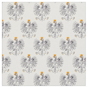 Polnische Flagge & Adler, Polen Trendy Fabric / Mo Stoff