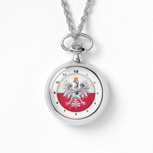 Polnische Flagge & Adler, trendige polnische Mode Armbanduhr