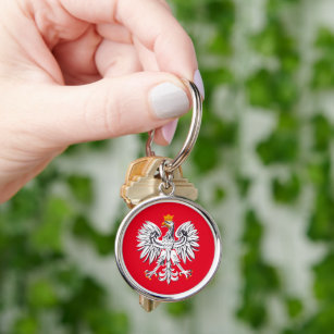 Polnische Flagge & Adler, Urlaub in Polen, Reise/S Schlüsselanhänger
