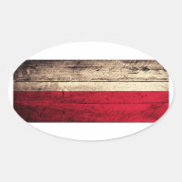 Polnische Flagge aus alten Holz