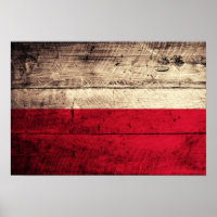 Polnische Flagge aus alten Holz