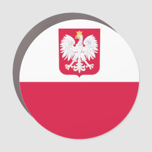 polnische Flagge Auto Magnet