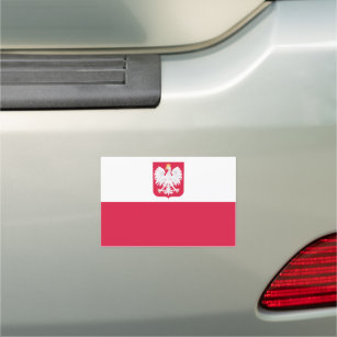polnische Flagge Auto Magnet