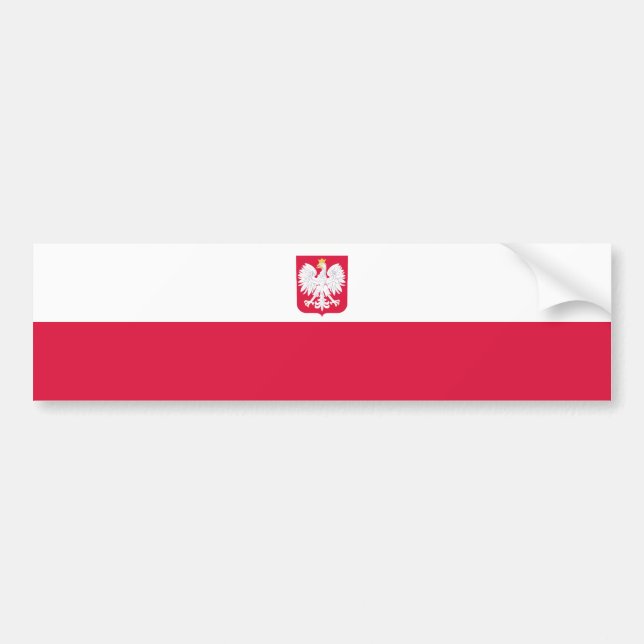 Polnische Flagge Autoaufkleber (Vorne)