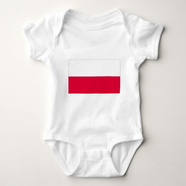 Polnische Flagge Baby Strampler (Vorderseite)