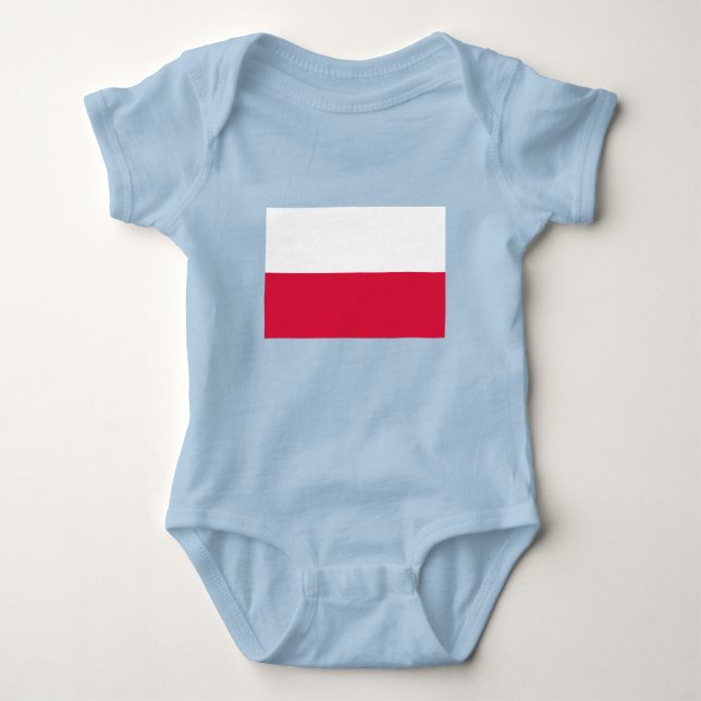 Polnische Flagge Baby Strampler (Vorderseite)