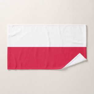 Polnische Flagge Badhandtuch Set