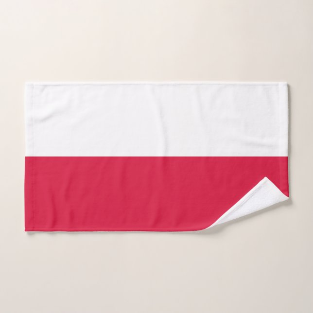 Polnische Flagge Badhandtuch Set (Handtuch)