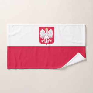 Polnische Flagge Badhandtuch Set