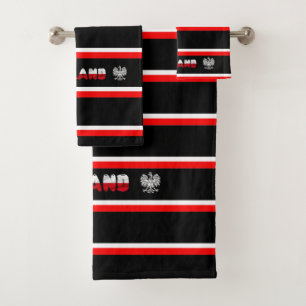 Polnische Flagge Badhandtuch Set