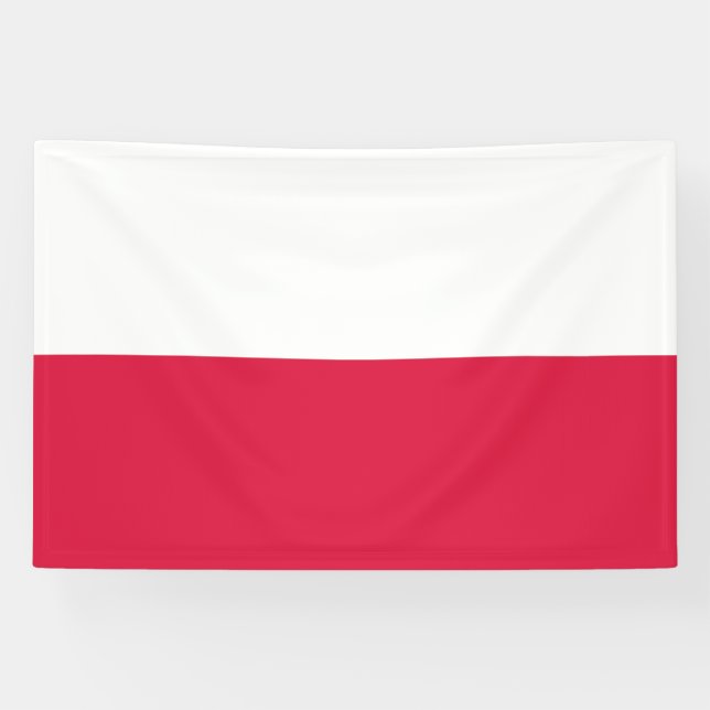 Polnische Flagge Banner (Horizontal)