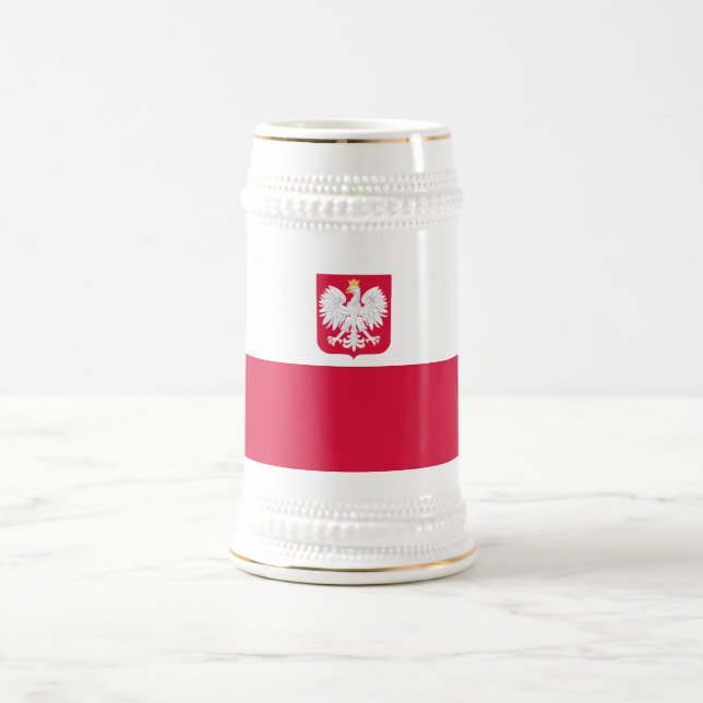 Polnische Flagge Bierglas (Mittel)