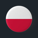 Polnische Flagge Button<br><div class="desc">Patriotische Flagge Polens.</div>
