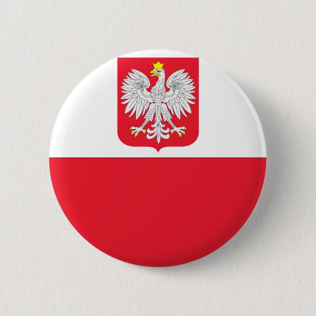Polnische Flagge Button (Vorderseite)