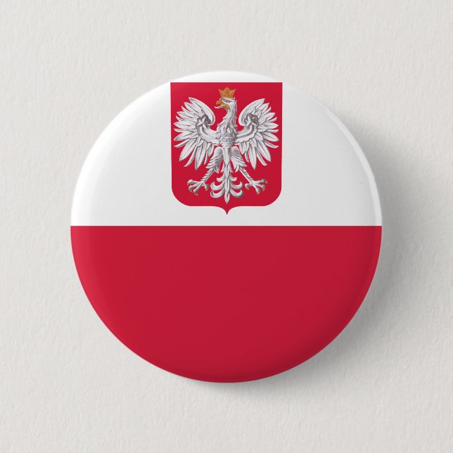 Polnische Flagge Button (Vorderseite)
