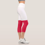 Polnische Flagge Capri Leggings<br><div class="desc">Patriotische Flagge Polens.</div>