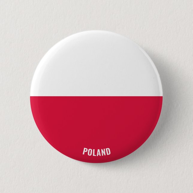 Polnische Flagge Charming Patriotic Button (Vorderseite)